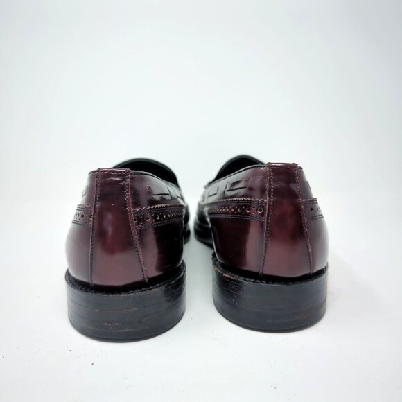 Vintage Florsheim Loafers Shoes 11 Red Tassel Wingtip - Picture 6 of 16